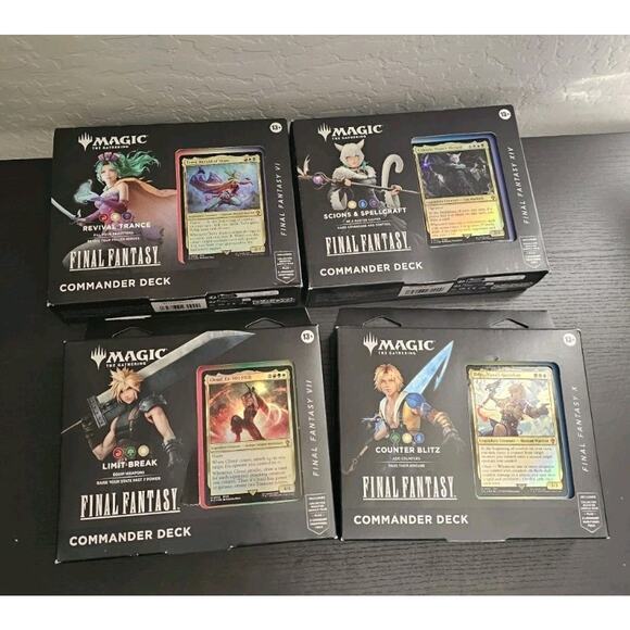MTG Final Fantasy Commander Deck Set of 4 - Picture 1 of 1